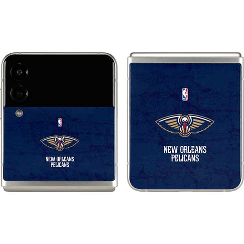 NBA New Orleans Pelicans Distressed Galaxy Z Flip3 5G Skin