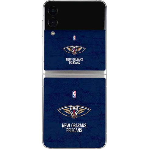 NBA New Orleans Pelicans Distressed Galaxy Z Flip3 5G Skin
