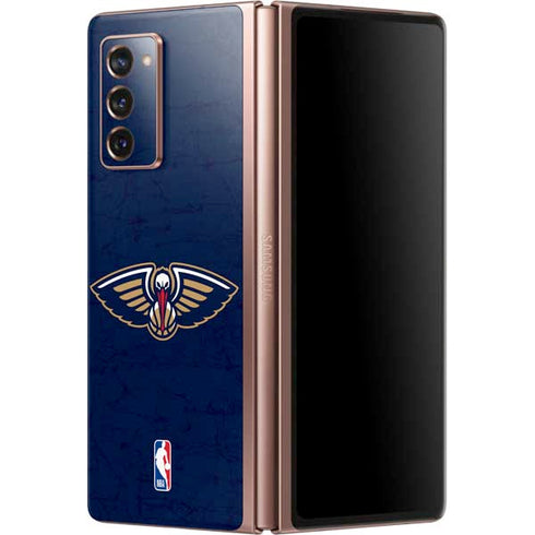 NBA New Orleans Pelicans Distressed Galaxy Z Fold2 5G Skin