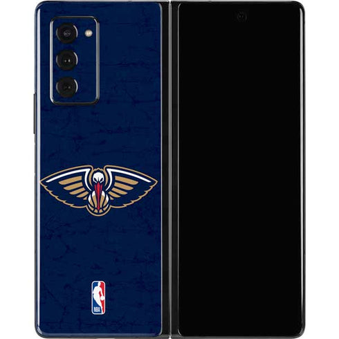 NBA New Orleans Pelicans Distressed Galaxy Z Fold2 5G Skin