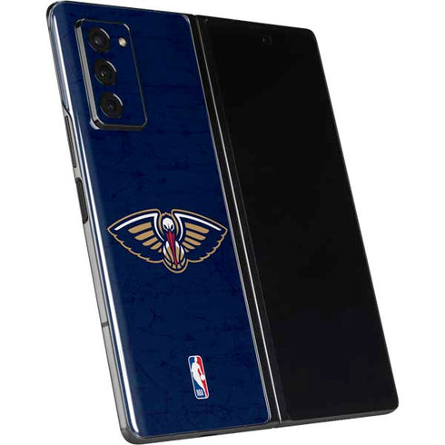 NBA New Orleans Pelicans Distressed Galaxy Z Fold2 5G Skin