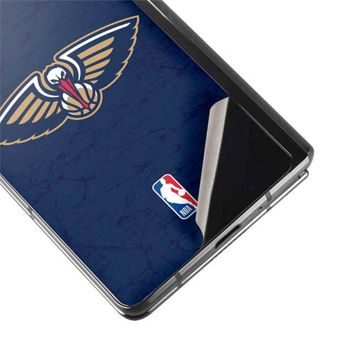 NBA New Orleans Pelicans Distressed Galaxy Z Fold2 5G Skin