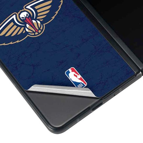 NBA New Orleans Pelicans Distressed Galaxy Z Fold3 5G Skin