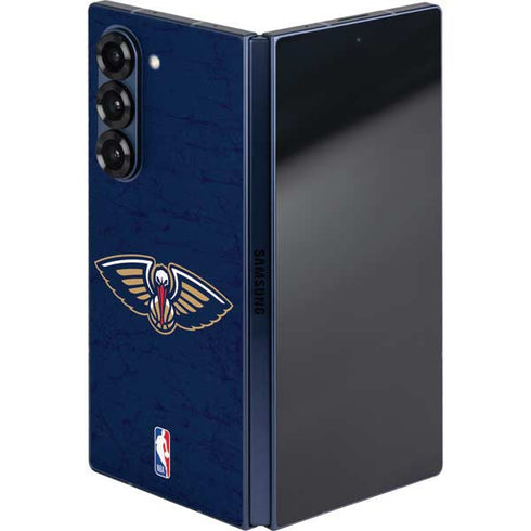 NBA New Orleans Pelicans Distressed Galaxy Z Fold6 Skin