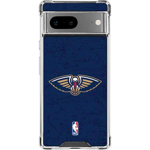 NBA New Orleans Pelicans Distressed Google Pixel 8a Clear Case