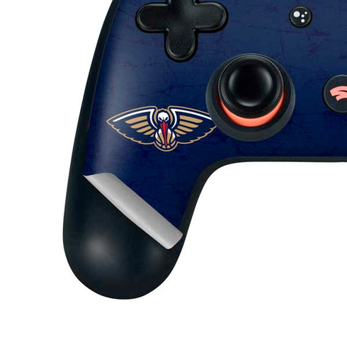 NBA New Orleans Pelicans Distressed Google Stadia Controller Skin