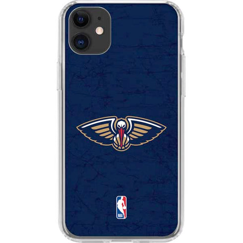 NBA New Orleans Pelicans Distressed iPhone 11 Clear Case