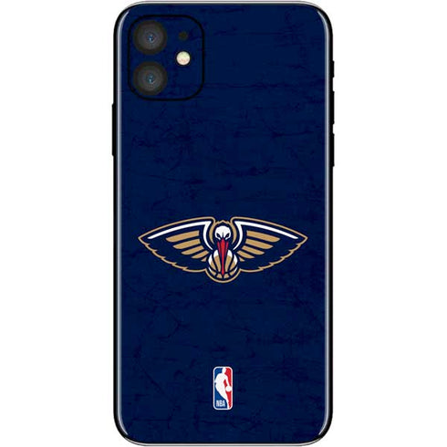 NBA New Orleans Pelicans Distressed iPhone 11 Skin