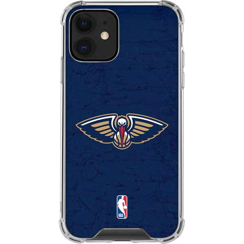 NBA New Orleans Pelicans Distressed iPhone 12 Clear Case