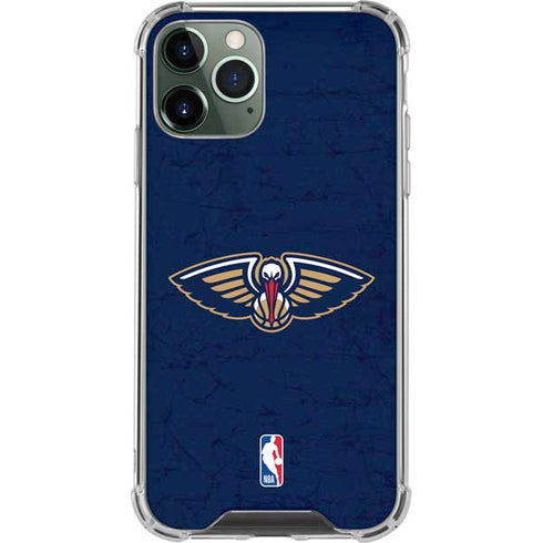 NBA New Orleans Pelicans Distressed iPhone 12 Pro Max Clear Case