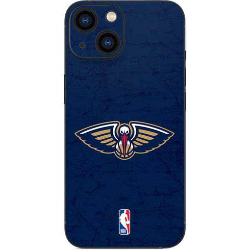 NBA New Orleans Pelicans Distressed iPhone 13 Mini Skin