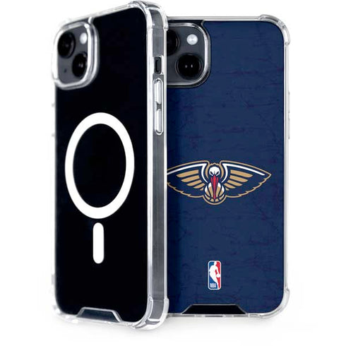 NBA New Orleans Pelicans Distressed iPhone 14 MagSafe Case