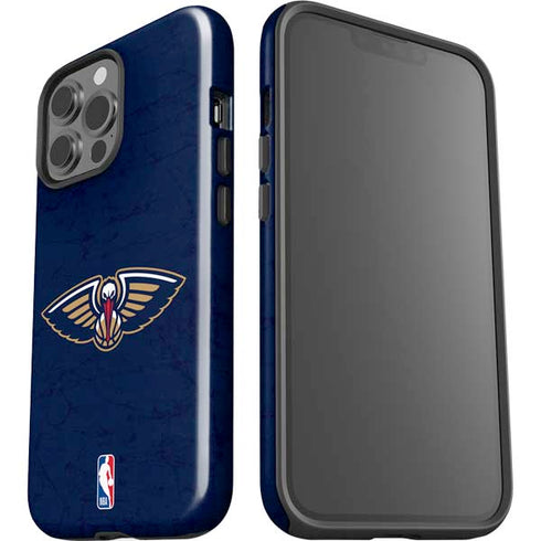 NBA New Orleans Pelicans Distressed iPhone 14 Pro Max Impact Case