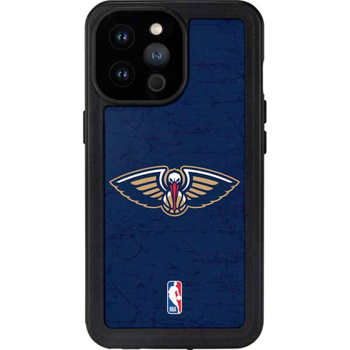NBA New Orleans Pelicans Distressed iPhone 14 Pro Max Waterproof Case