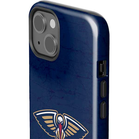 NBA New Orleans Pelicans Distressed iPhone 15 Plus Impact Case