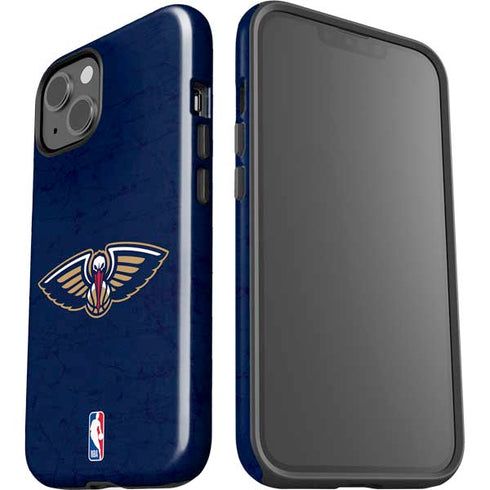 NBA New Orleans Pelicans Distressed iPhone 15 Plus Impact Case