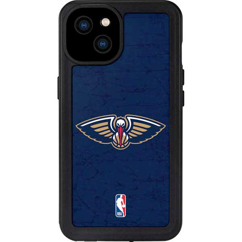 NBA New Orleans Pelicans Distressed iPhone 15 Plus Waterproof Case