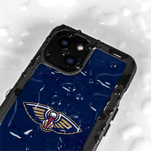 NBA New Orleans Pelicans Distressed iPhone 15 Plus Waterproof Case