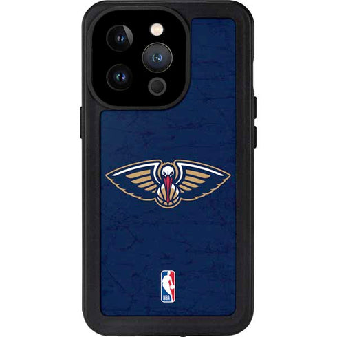 NBA New Orleans Pelicans Distressed iPhone 15 Pro Waterproof Case
