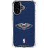 NBA New Orleans Pelicans Distressed iPhone 16 Clear Case