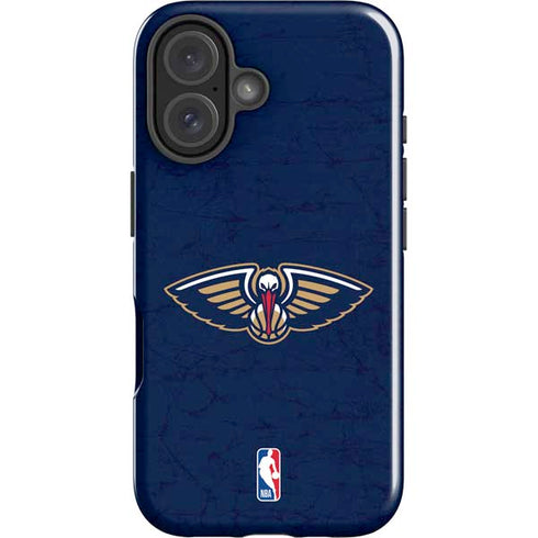 NBA New Orleans Pelicans Distressed iPhone 16 Plus Impact Case