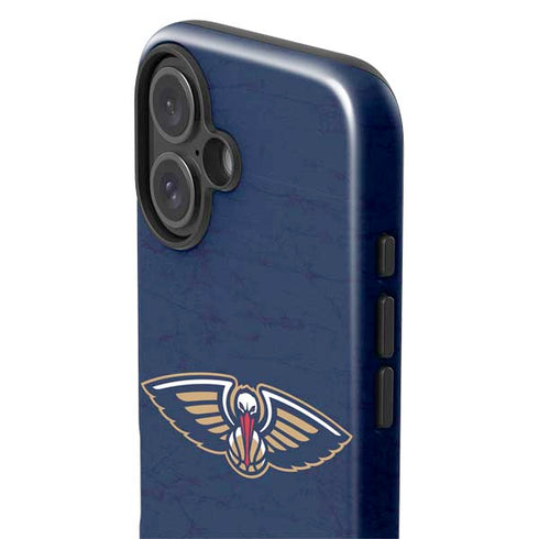 NBA New Orleans Pelicans Distressed iPhone 16 Plus Impact Case