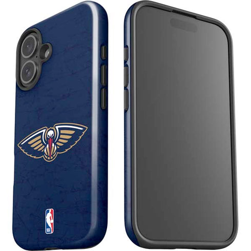 NBA New Orleans Pelicans Distressed iPhone 16 Plus Impact Case