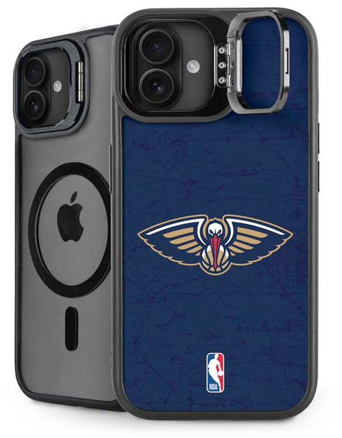 NBA New Orleans Pelicans Distressed iPhone 16 Plus Kickstand Case