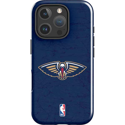 NBA New Orleans Pelicans Distressed iPhone 16 Pro Impact Case