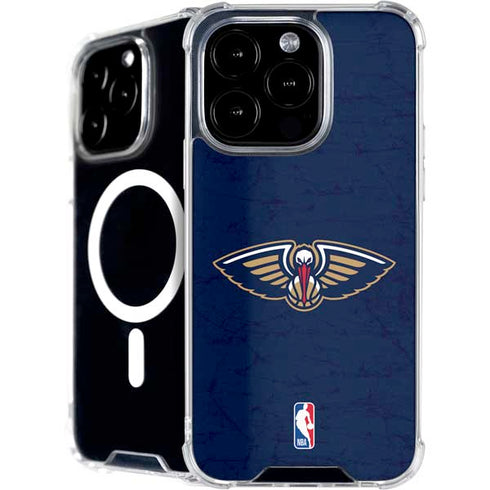 NBA New Orleans Pelicans Distressed iPhone 16 Pro Max MagSafe Case