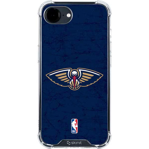 NBA New Orleans Pelicans Distressed iPhone 16e Clear Case