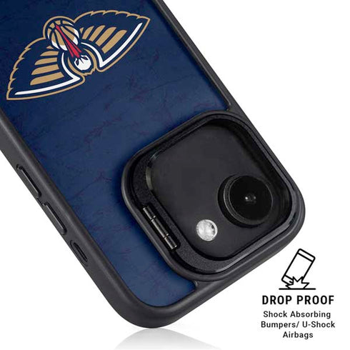 NBA New Orleans Pelicans Distressed iPhone 16e Kickstand Case