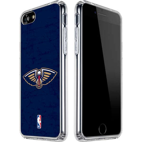 NBA New Orleans Pelicans Distressed iPhone SE (2nd & 3rd Gen) Clear Case