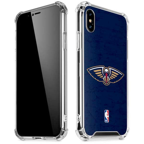 NBA New Orleans Pelicans Distressed iPhone X/XS Clear Case