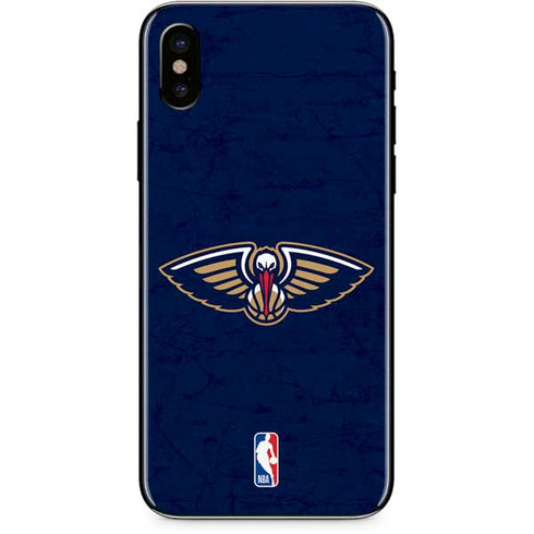 NBA New Orleans Pelicans Distressed iPhone XS Skin