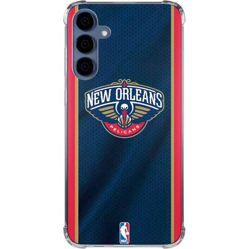 NBA New Orleans Pelicans Jersey Galaxy A35 5G Clear Case