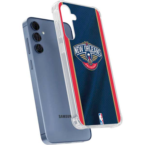 NBA New Orleans Pelicans Jersey Galaxy A35 5G Clear Case
