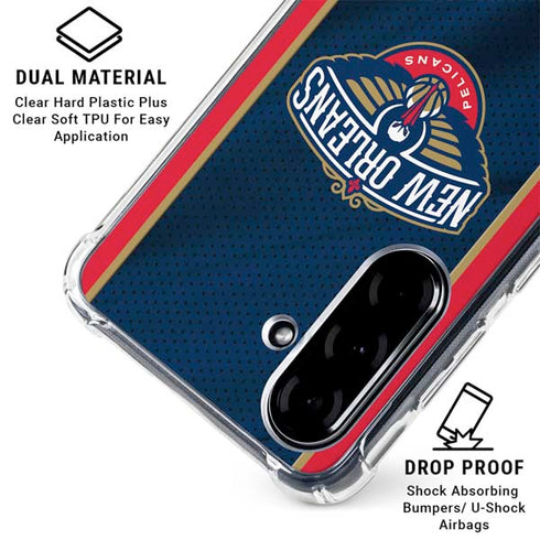 NBA New Orleans Pelicans Jersey Galaxy A36 5G Clear Case