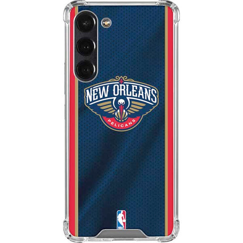NBA New Orleans Pelicans Jersey Galaxy S24 FE Clear Case