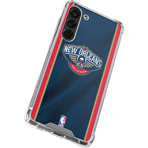 NBA New Orleans Pelicans Jersey Galaxy S24 FE Clear Case