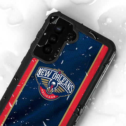 NBA New Orleans Pelicans Jersey Galaxy S24 Plus Waterproof Case
