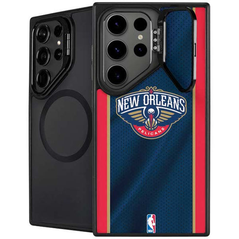 NBA New Orleans Pelicans Jersey Galaxy S25 Ultra Kickstand Case