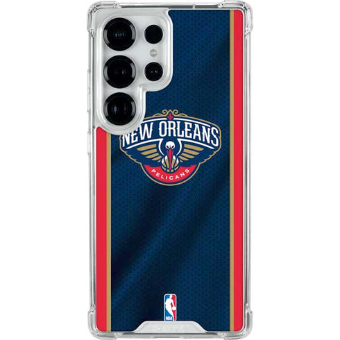 NBA New Orleans Pelicans Jersey Galaxy S25 Ultra Clear Case