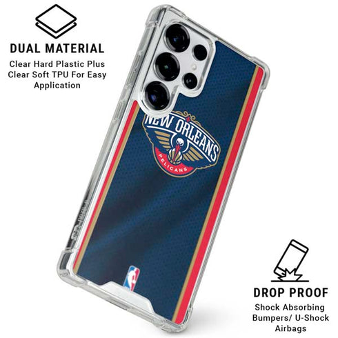 NBA New Orleans Pelicans Jersey Galaxy S25 Ultra Clear Case