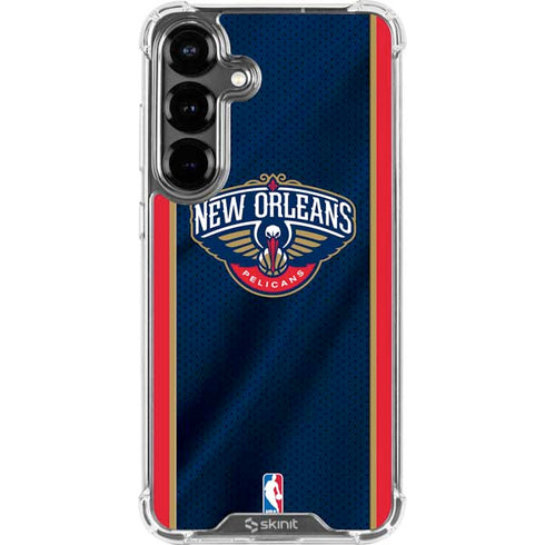 NBA New Orleans Pelicans Jersey Galaxy S26 Plus Clear Case