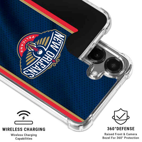 NBA New Orleans Pelicans Jersey Galaxy S26 Plus Clear Case