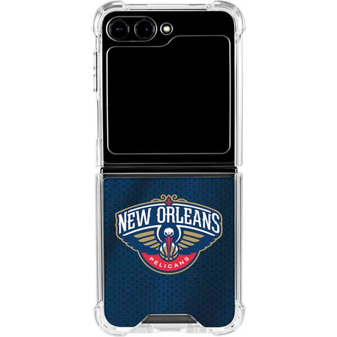 NBA New Orleans Pelicans Jersey Galaxy Z Flip6 Clear Case
