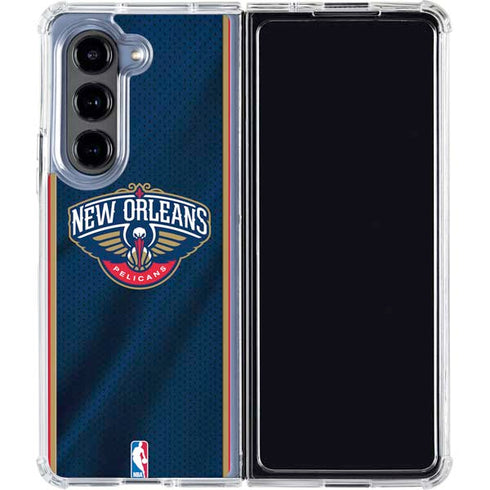 NBA New Orleans Pelicans Jersey Galaxy Z Fold5 5G Clear Case