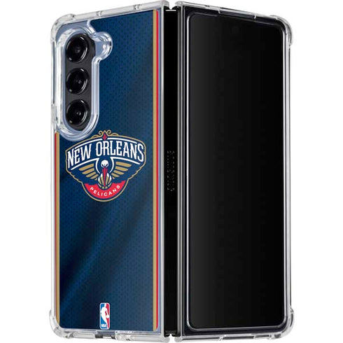 NBA New Orleans Pelicans Jersey Galaxy Z Fold5 5G Clear Case