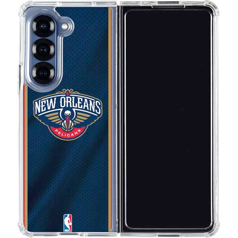 NBA New Orleans Pelicans Jersey Galaxy Z Fold6 Clear Case